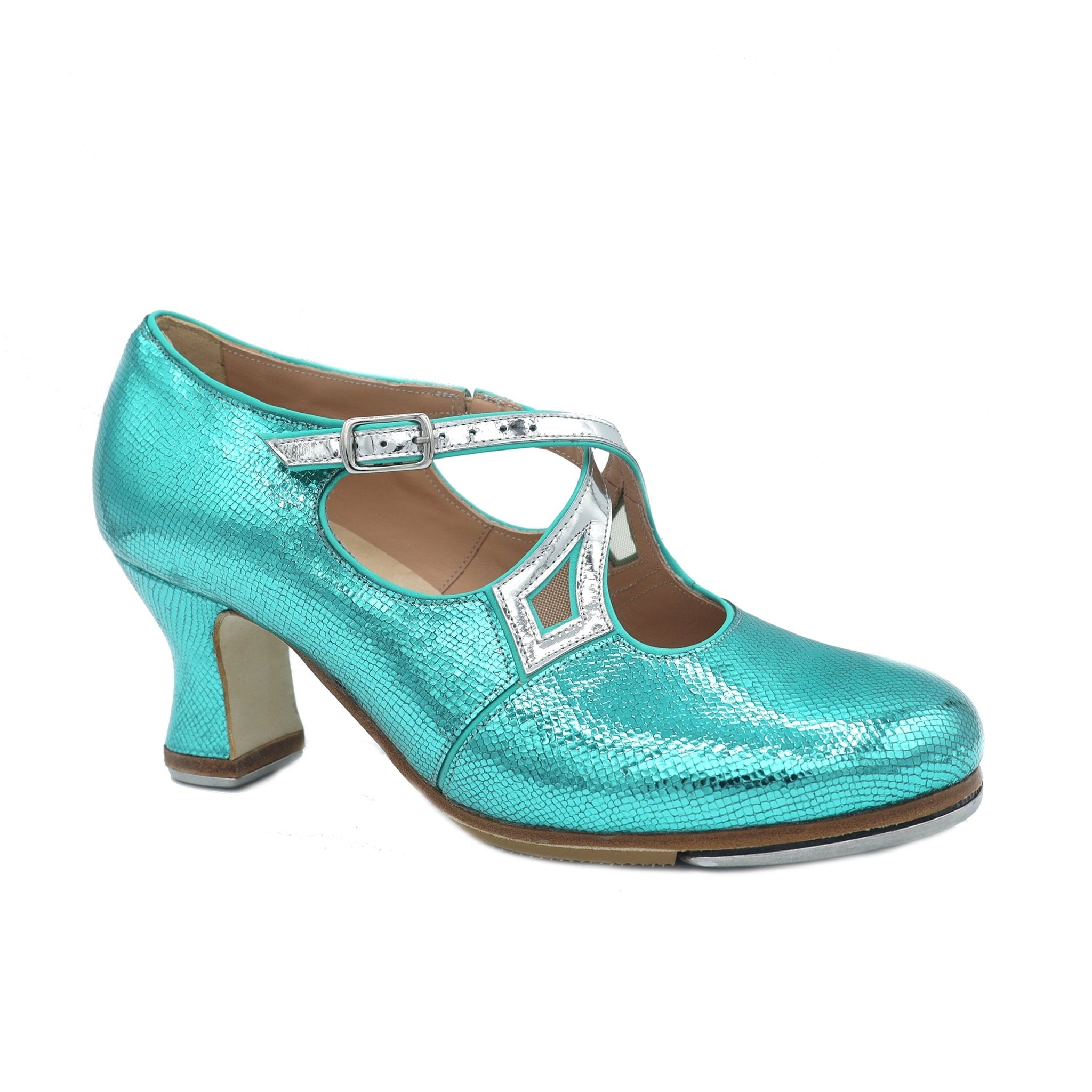 The Curtain Call Teal Hard Sole Tap - Preorder and Final Sale