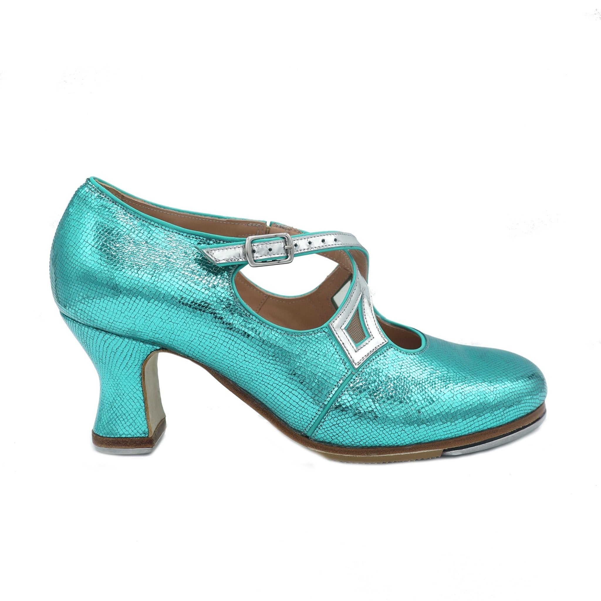 The Curtain Call Teal Hard Sole Tap - Preorder and Final Sale